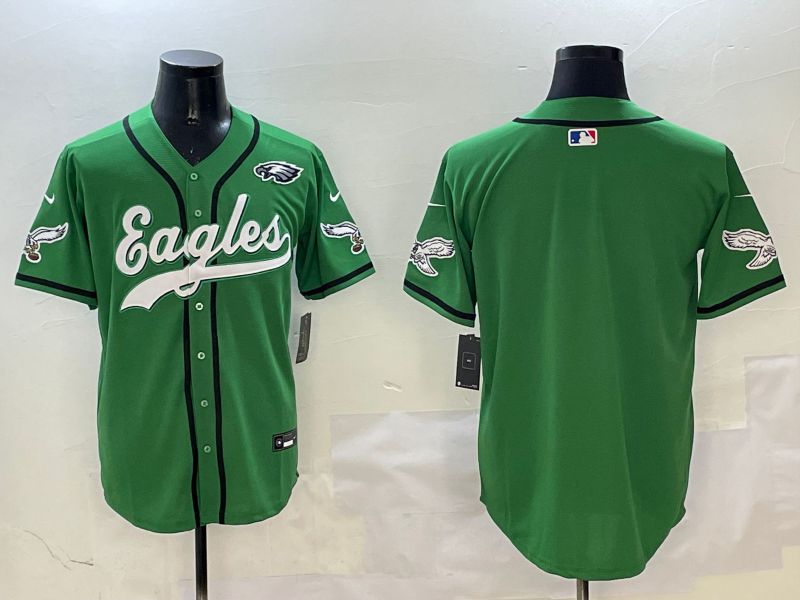 Men Philadelphia Eagles Blank Green three generations Jointly Name 2025 Nike Limited NFL Jersey style 8->philadelphia eagles->NFL Jersey
